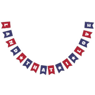 Bandeirinha Terra que eu amo - Patriótico 4 de julho