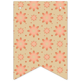 Bandeirinha Terracotta laranja e areia bege delicada margarida