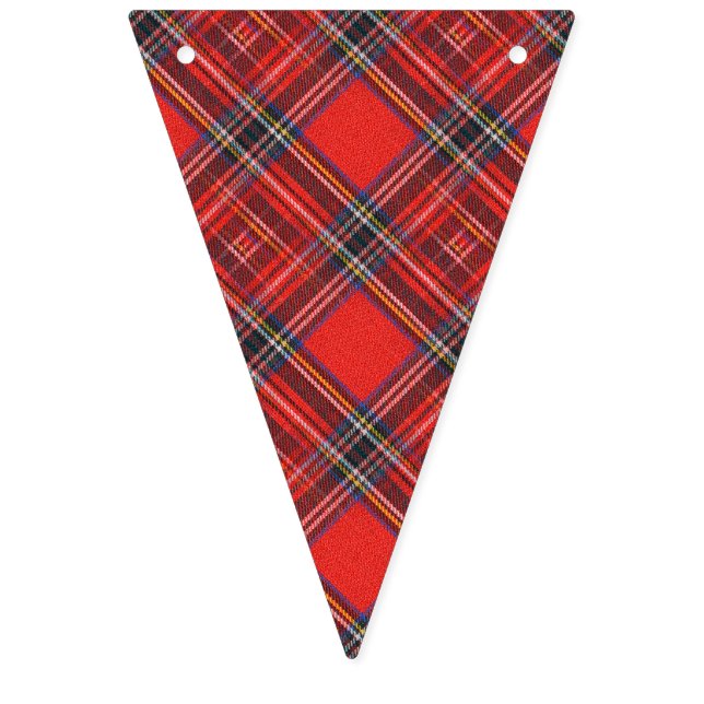 Bandeirinha Teste padrão das xadrezes de Tartan - tecido (Primeira Bandeira)