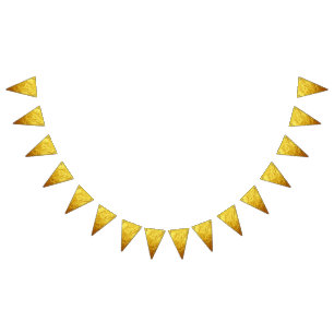 Bandeirinha Teste padrão DE PAPEL DOURADO PURO + seus