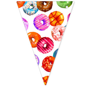 Bandeirinha Teste padrão sem emenda das rosquinhas + seu