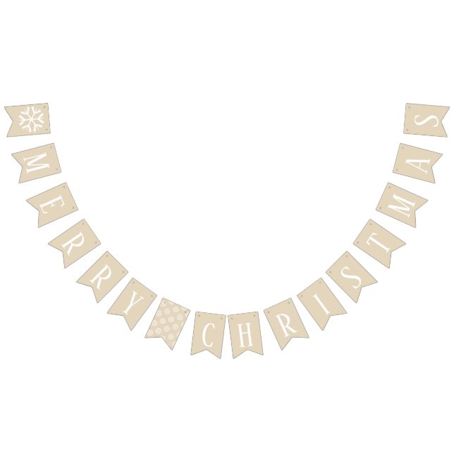 Bandeirinha Texto do branco do Feliz Natal (Todos)