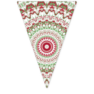 Bandeirinha Tie Dye Christmas Mandala