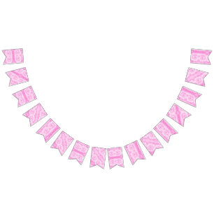 Bandeirinha Tiedye Pink Spiral Hippie Tie Dye