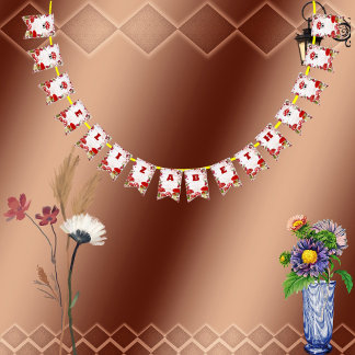 Bandeirinha Toadstool Red Berry Greenery Garden Magic Mushroom