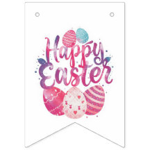 Trendy Purple and Pink Easter Eggs wrapping paper 