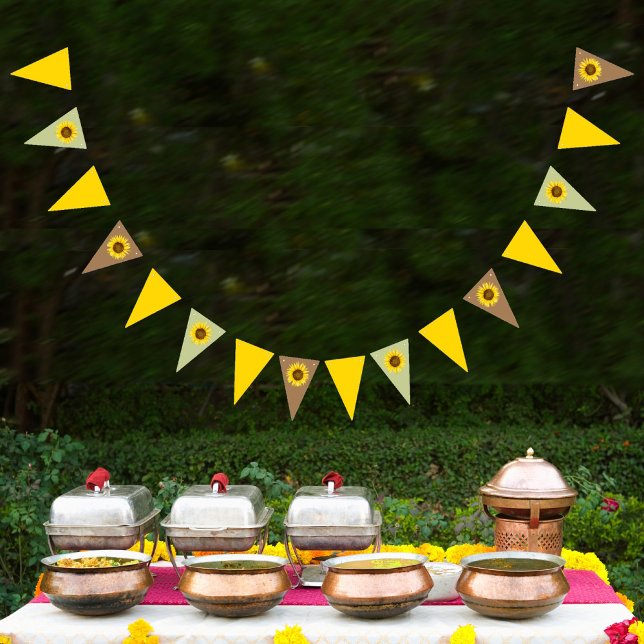 Bandeirinha Triângulo de girassol do Partido de Verão (Criador carregado)