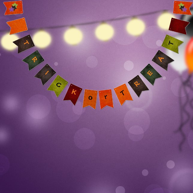 Bandeirinha Trick ou Tratar Banner de Bunting Halloween (Criador carregado)