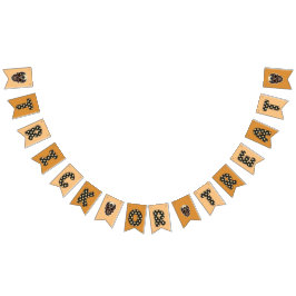 Bandeirinha Truque ou Tratar o crânio do Halloween