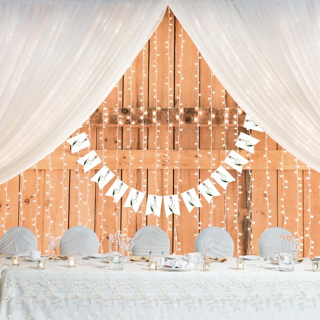 Bandeirinha Tulipas Rosa Floral (Criador carregado)