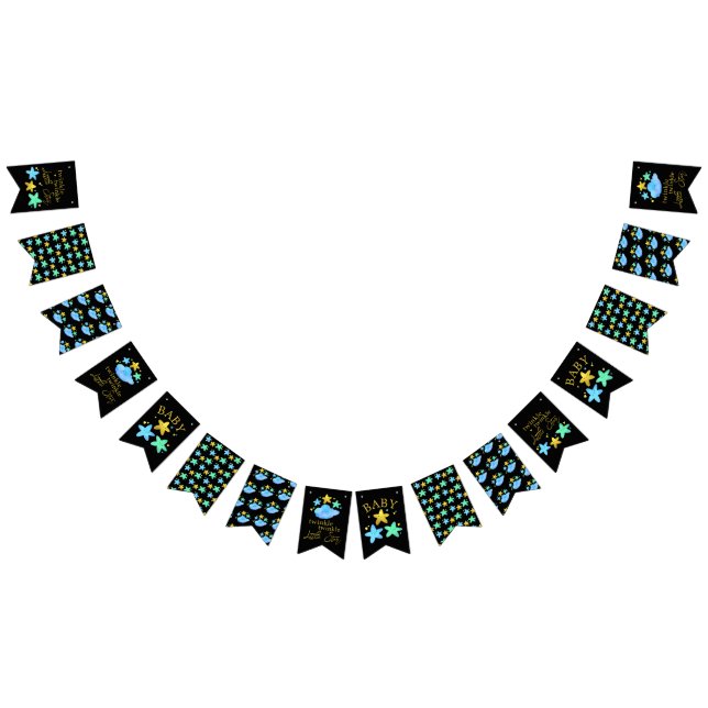 Bandeirinha Twinkle Twinkle Pequena Chá de fraldas de Estrelas (Todos)