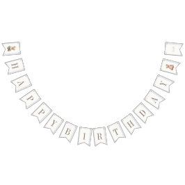 Bandeirinha Twins Beary First Happy Birthday