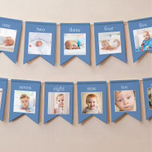 Um Aniversário Difícil de 1 Ano Faixa de Fotos de 