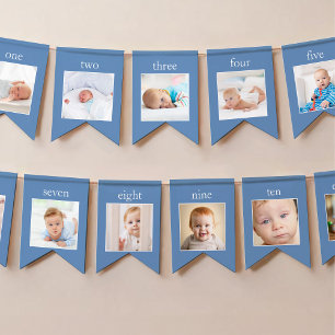 Bandeirinha Um Aniversário Difícil de 1 Ano Faixa de Fotos de