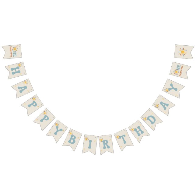 Bandeirinha Um Banner de Menino Feliz (Todos)