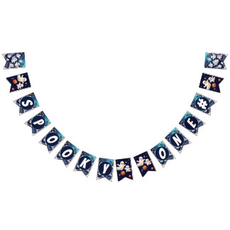 Bandeirinha Um belo aniversário de Halloween