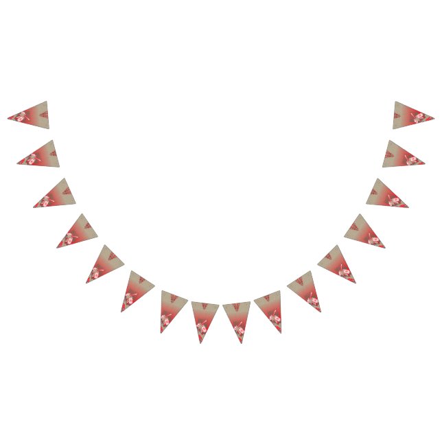 Bandeirinha um cachecol vermelho e bege com uma fotografia de  (Todos)