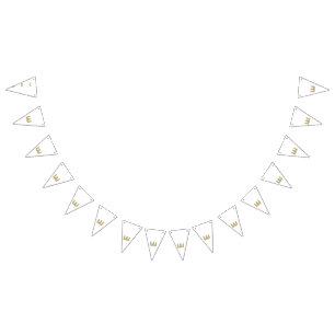 Bandeirinha Um design floral vibrante e simétrico que apresent