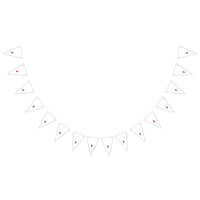 Bandeirinha Um design gráfico vermelho simétrico com geometr (Todos)