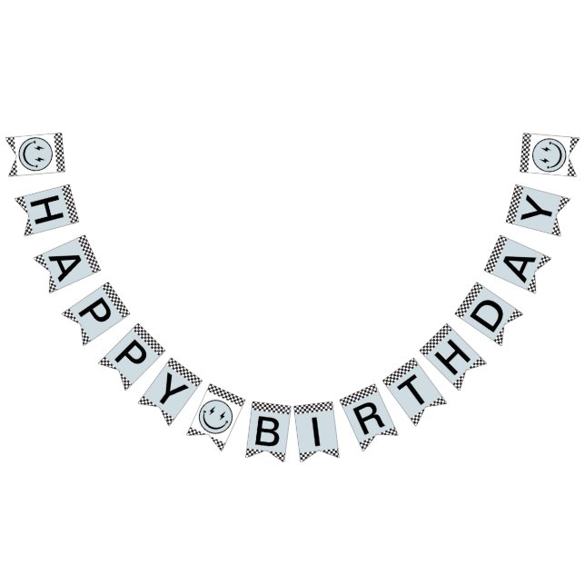 Bandeirinha Um Feliz Cara Azul Feliz Aniversário (Todos)