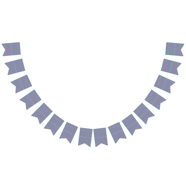 Bandeirinha um fundo azul com desenhos vermelhos e brancos (Todos)