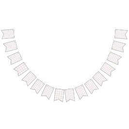 Bandeirinha um fundo branco com folhas rosa sobre ele