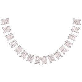 Bandeirinha um fundo branco com um padrão vermelho