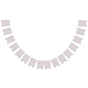 Bandeirinha um fundo branco com um padrão vermelho