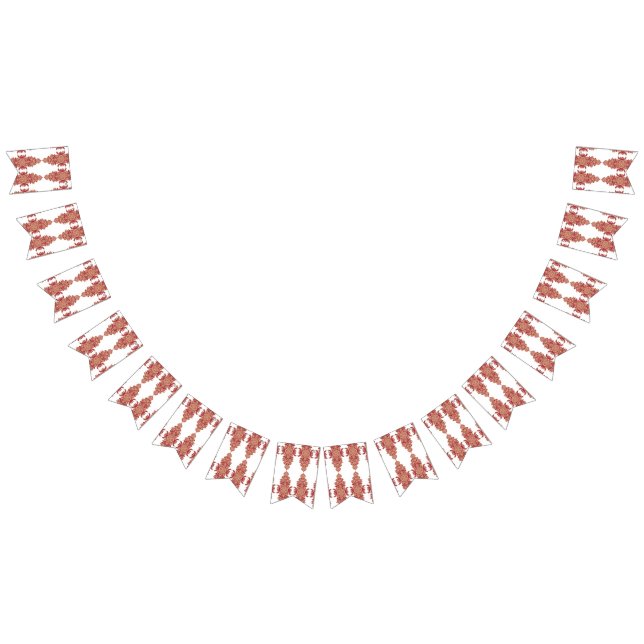 Bandeirinha um fundo preto com um padrão vermelho (Todos)