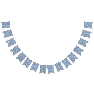 Bandeirinha um padrão azul e verde com fundo branco