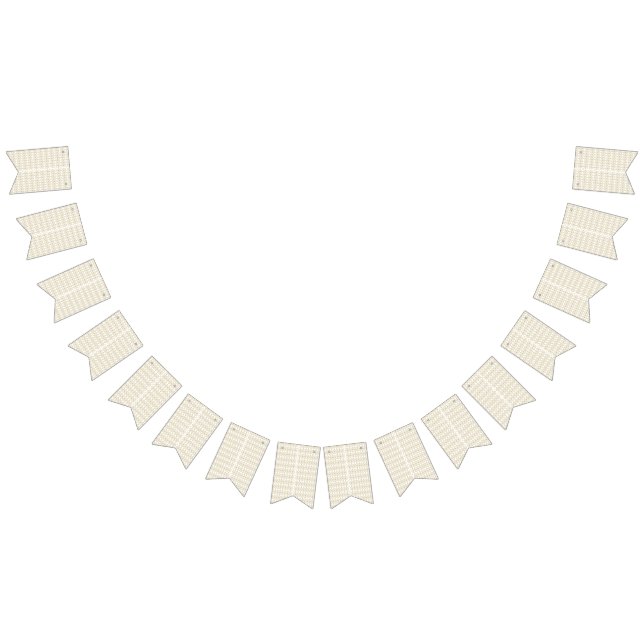 Bandeirinha um padrão geométrico branco e dourado (Todos)