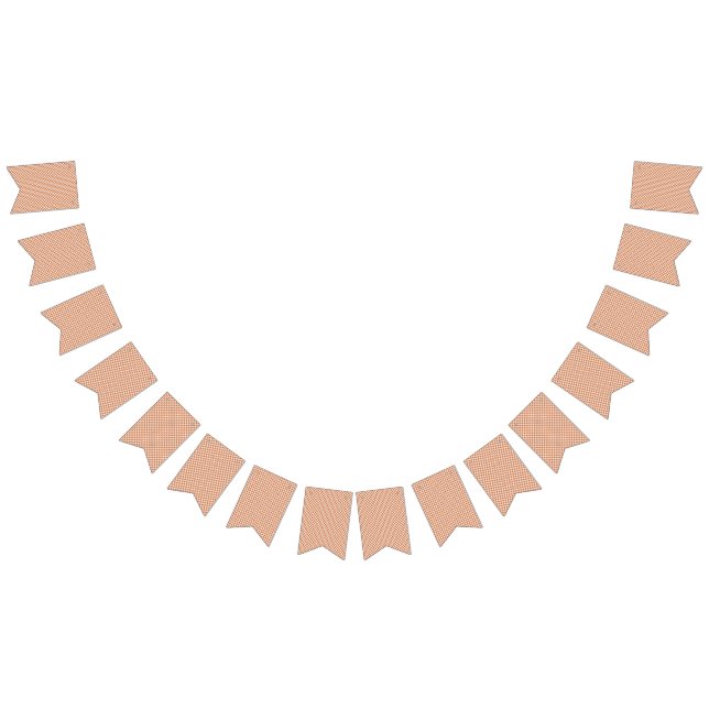 Bandeirinha um padrão geométrico em laranja e branco (Todos)