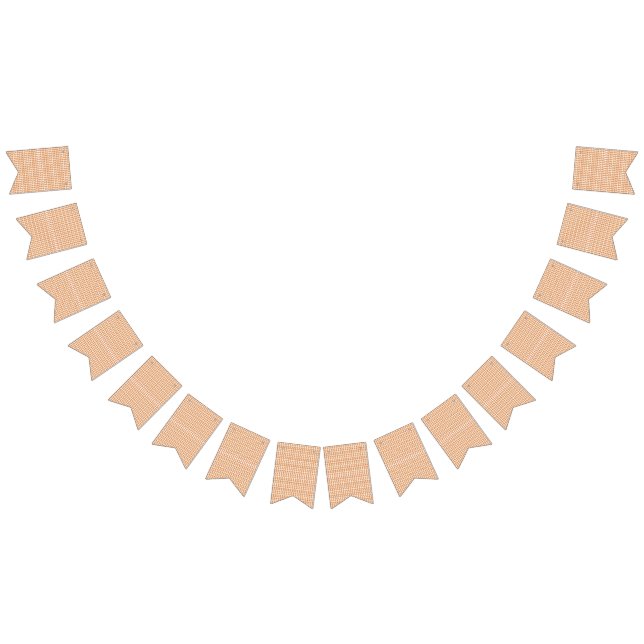 Bandeirinha um padrão laranja e branco sobre um fundo branco (Todos)