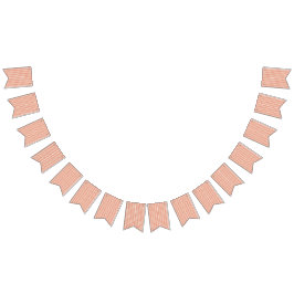 Bandeirinha um padrão laranja e branco sobre um fundo branco