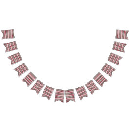 Bandeirinha um padrão listrado vermelho e branco