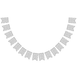 Bandeirinha um padrão preto e branco com fundo branco