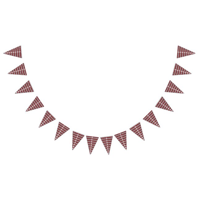 Bandeirinha Um padrão quevron dinâmico em vermelho e preto, fu (Todos)