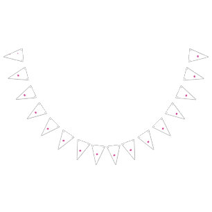 Bandeirinha Uma flor rosa com manchas pretas em suas pétalas, 