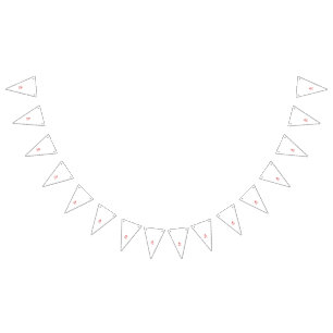 Bandeirinha Uma ilustração de flor vermelha em negrito num pan