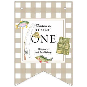 Bandeirinha Uma pequena Festa de aniversário do pescador