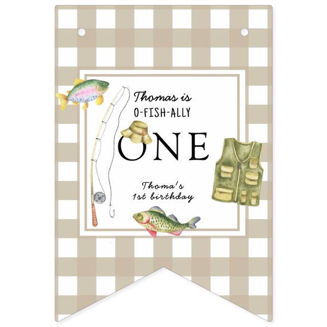 Bandeirinha Uma pequena Festa de aniversário do pescador (Primeira Bandeira)