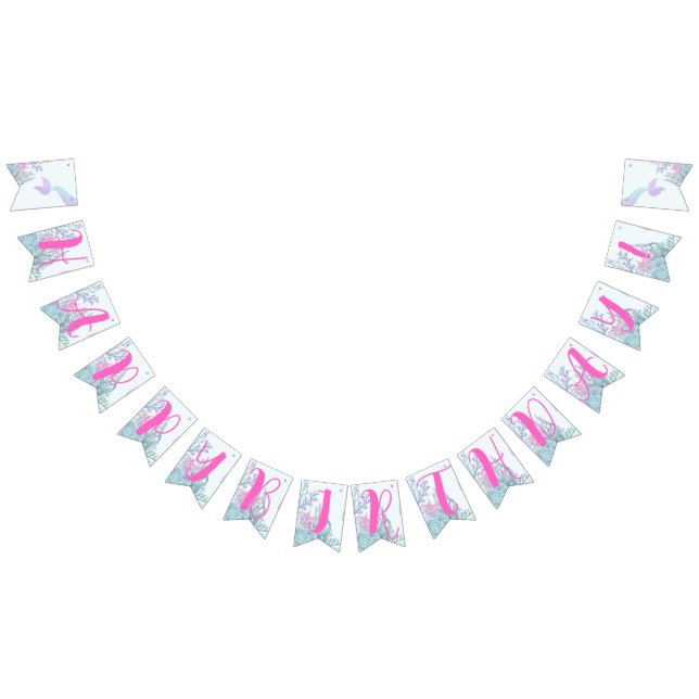 Bandeirinha Under the Sea Matching Happy Birthday (Todos)