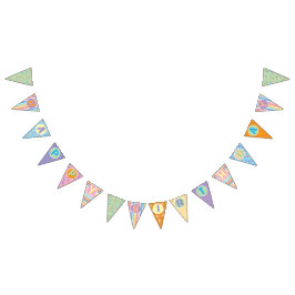 Bandeirinha Unicorn Happy Birthday Banner