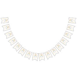 Bandeirinha Unicorn Rainbow Magic One First Birday