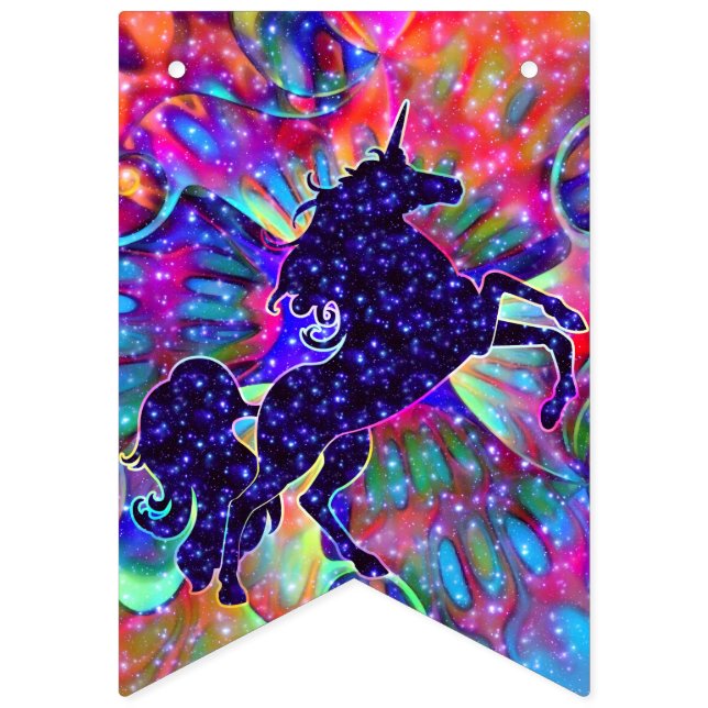 Bandeirinha UNICÓRNIO DO UNIVERSO multicolor (Primeira Bandeira)