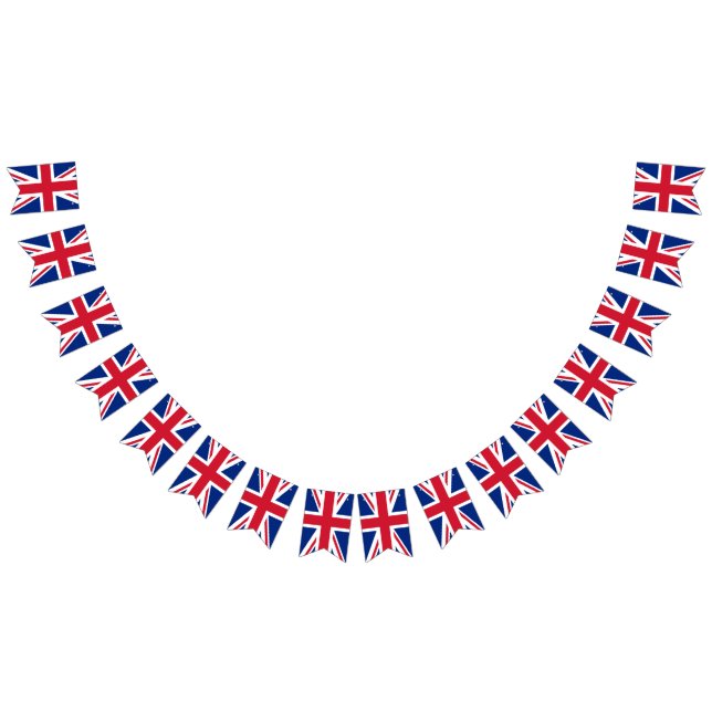 Bandeirinha Union Jack Flags, Bunting Banner / Reino Unido (Todos)
