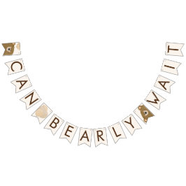 Bandeirinha Urso Bonito Que Podemos Esperar Chá de fraldas De 