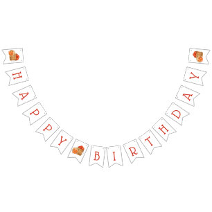 Bandeirinha Vamos, divirta-se! Apple Birthday Decor