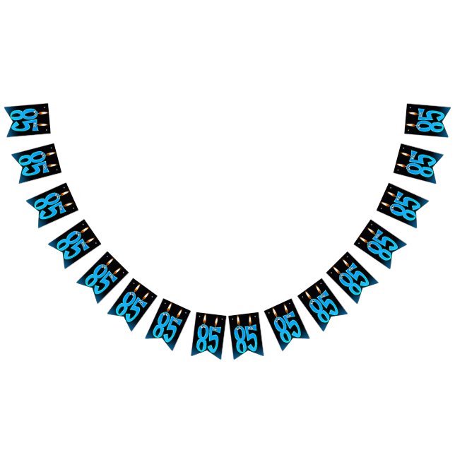 Bandeirinha Velas de 85 anos com globo ocular (Todos)