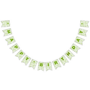 Bandeirinha Verde e branco do teste padrão do número do